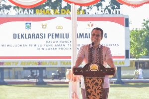 Wujudkan Pemilu Aman, Damai dan Berintegritas, Gubernur NTB Hadiri Deklarasi Pemilu Damai 2024