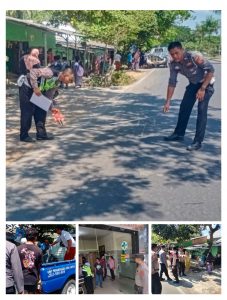 Sat Lantas Polres Loteng Laksanakan Olah TKP Laka Lantas di Jalan Bypass Labulia